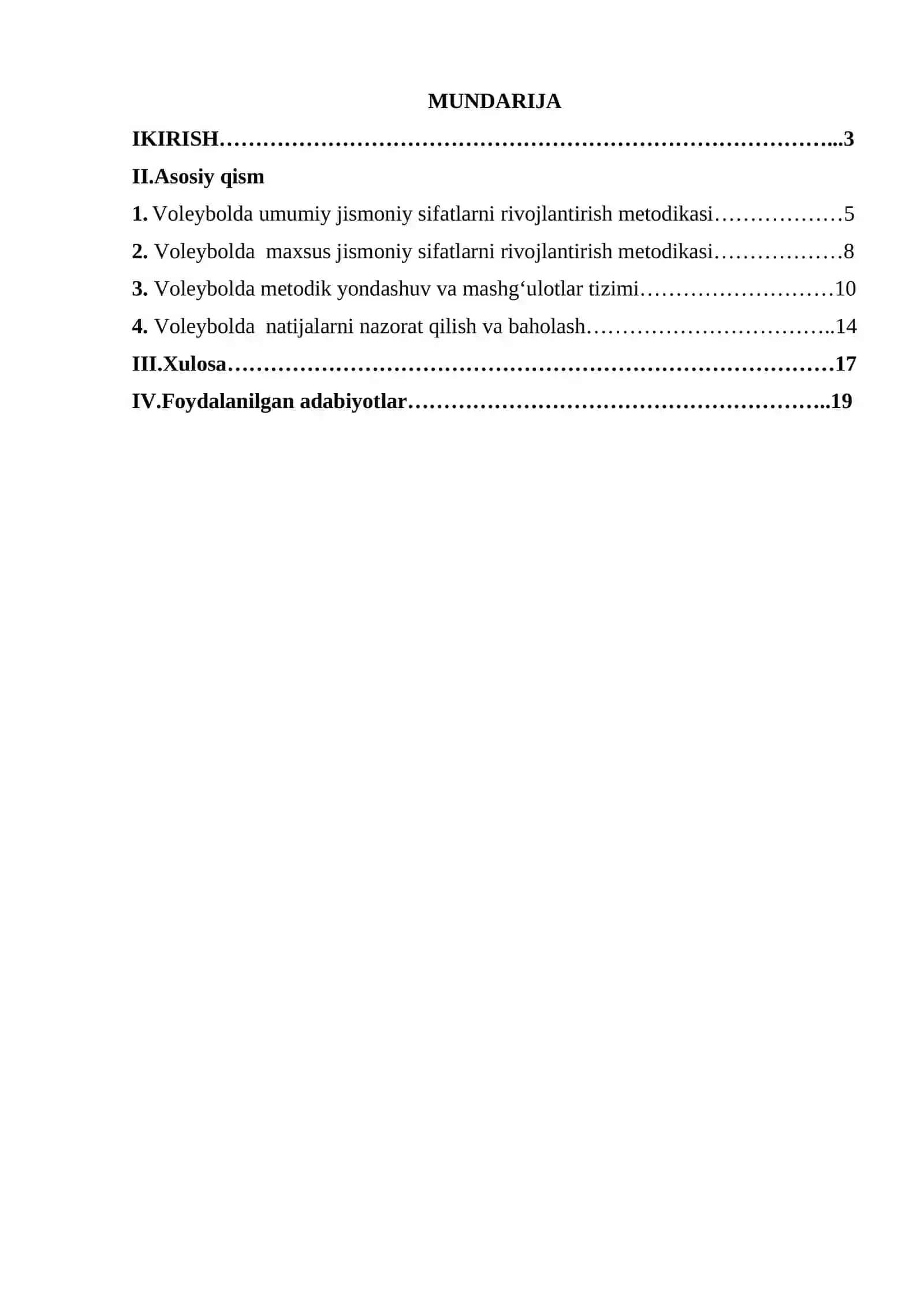 Voleybolda umumiy va maxsus jismoniy sifatlarni rivojlantirish metodikasi 2