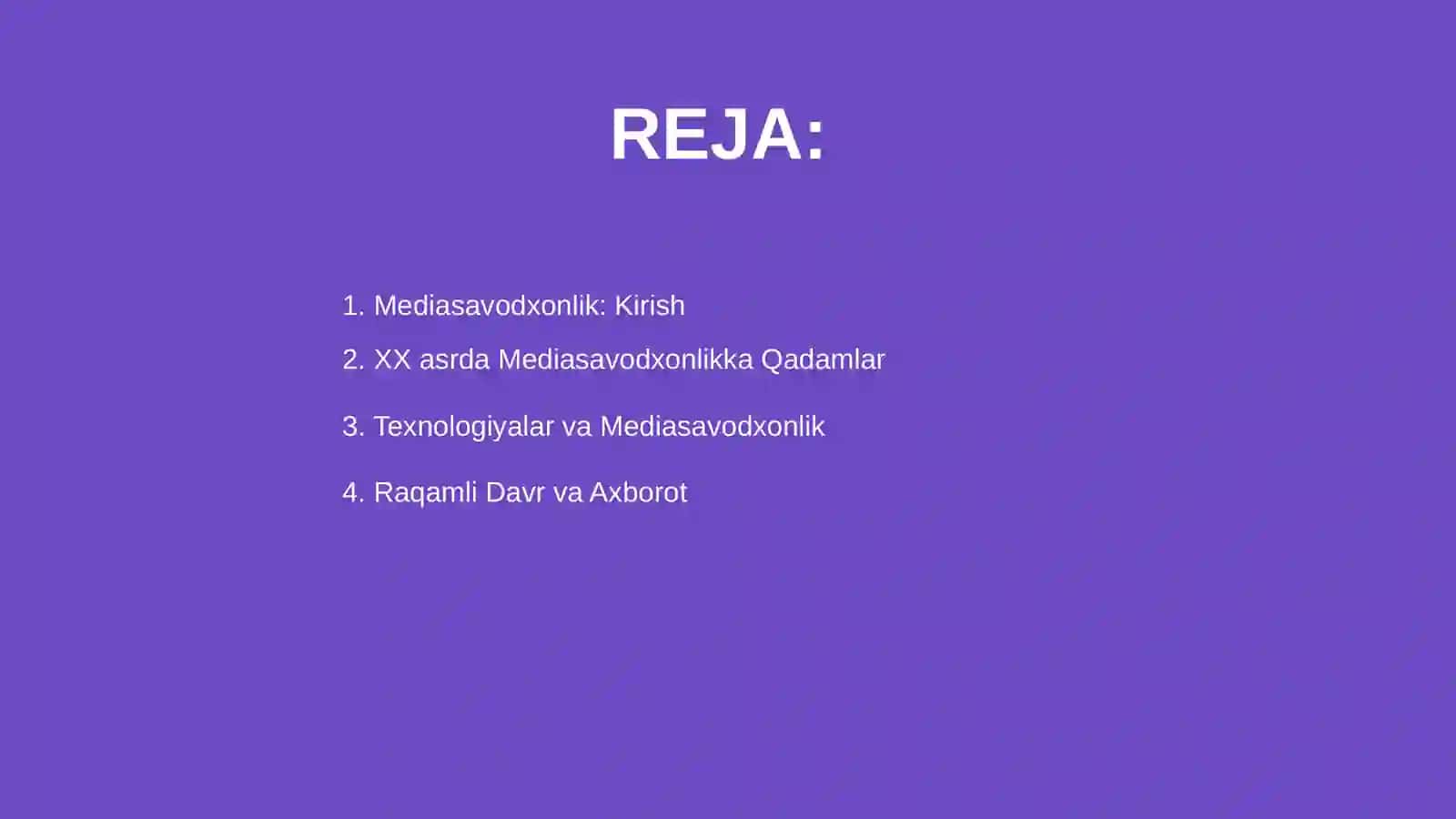 Mediasavodxonlik tarixi 2