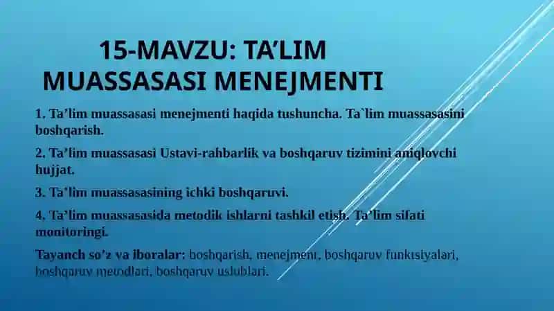 Ta'lim muassasasi menejmenti 2