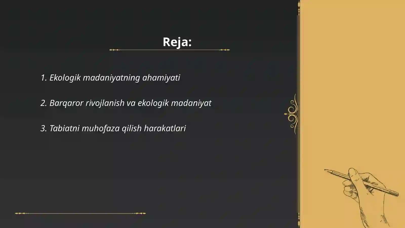 Ekologik madaniyat- bugun Va kelajak 2