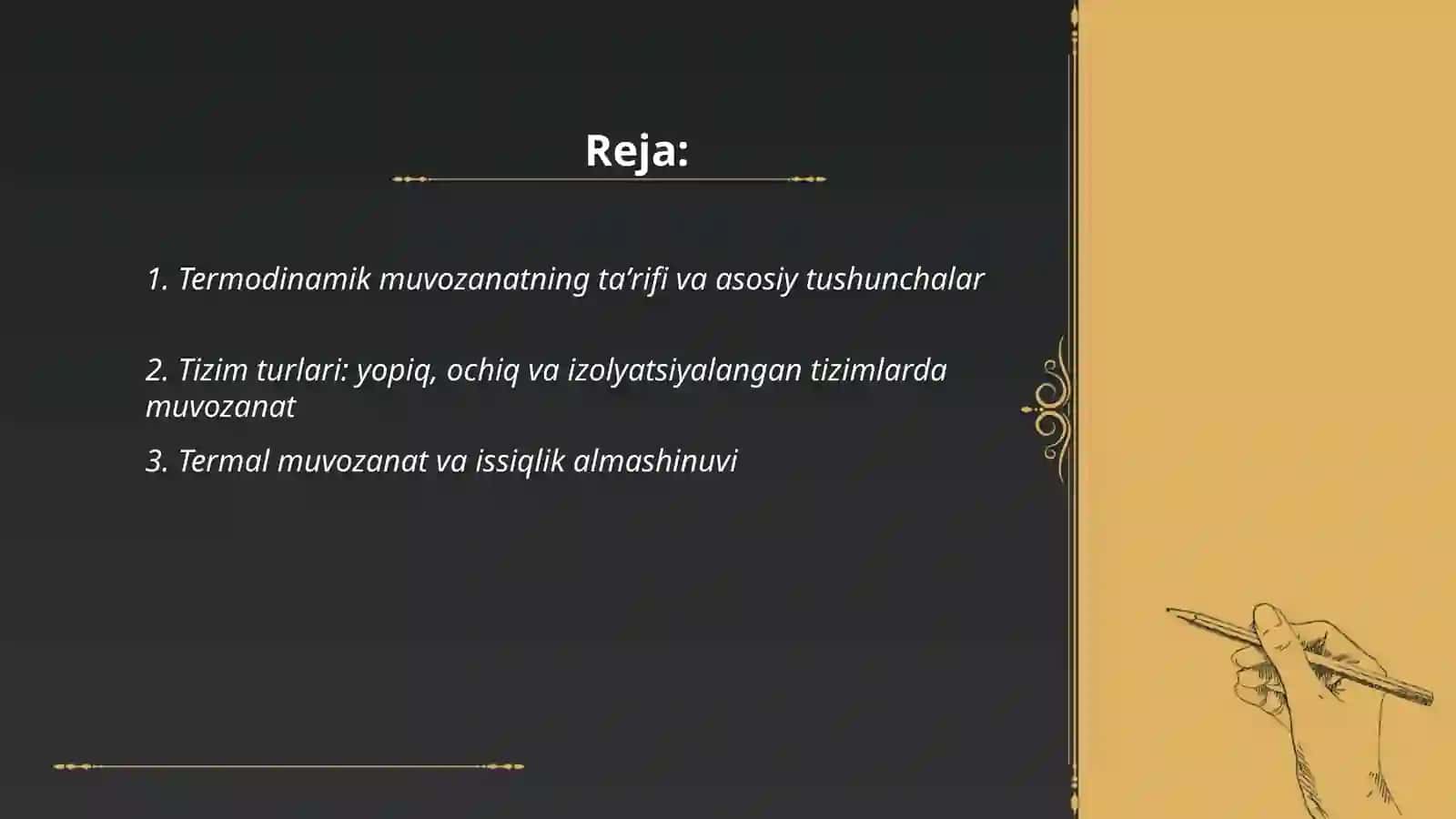 Termodinamik muvozanat 2