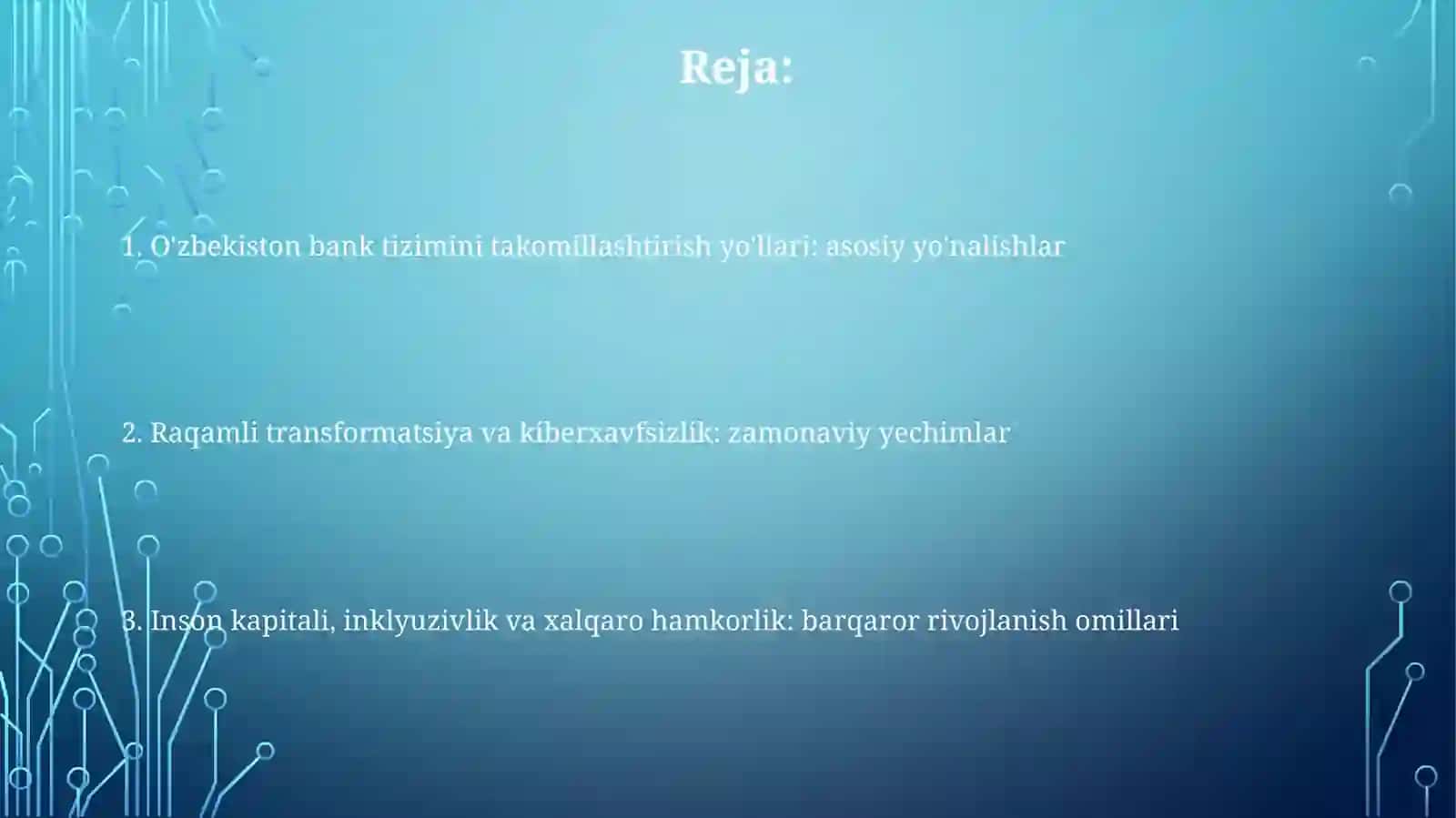Oʻzbekistonda bank tizimini takomillashtirish yoʻllari 2