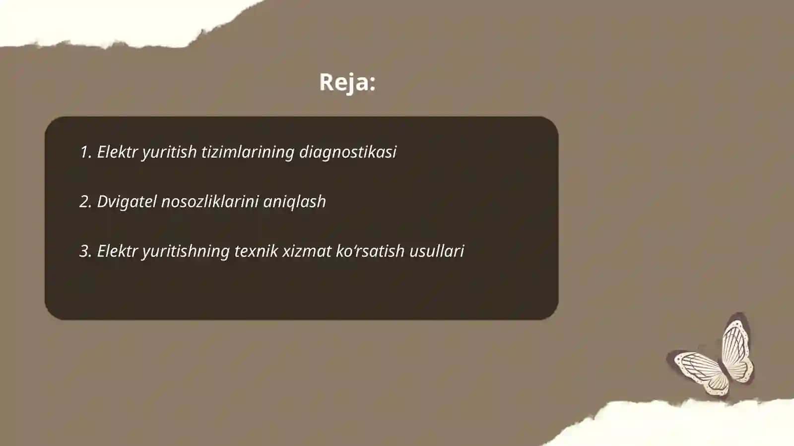 Elektr yuritish tizimlarining diagnostikasi 2