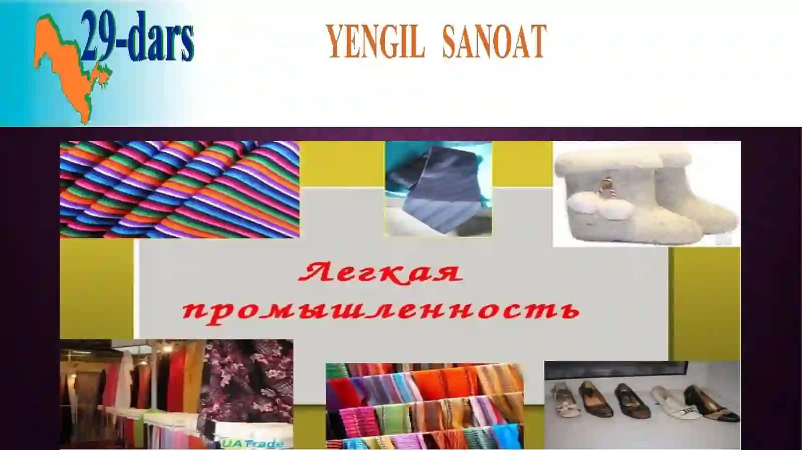 8-sinf geografiya fanidan Yengil sanoat mavzusi 2