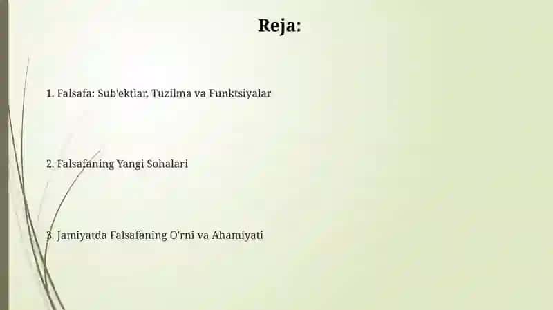 Falsafa: Sub'ektlar, Tuzilma va Funktsiyalar 2