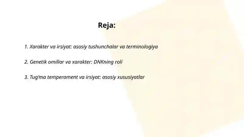 Xarakter va irsiyat 2