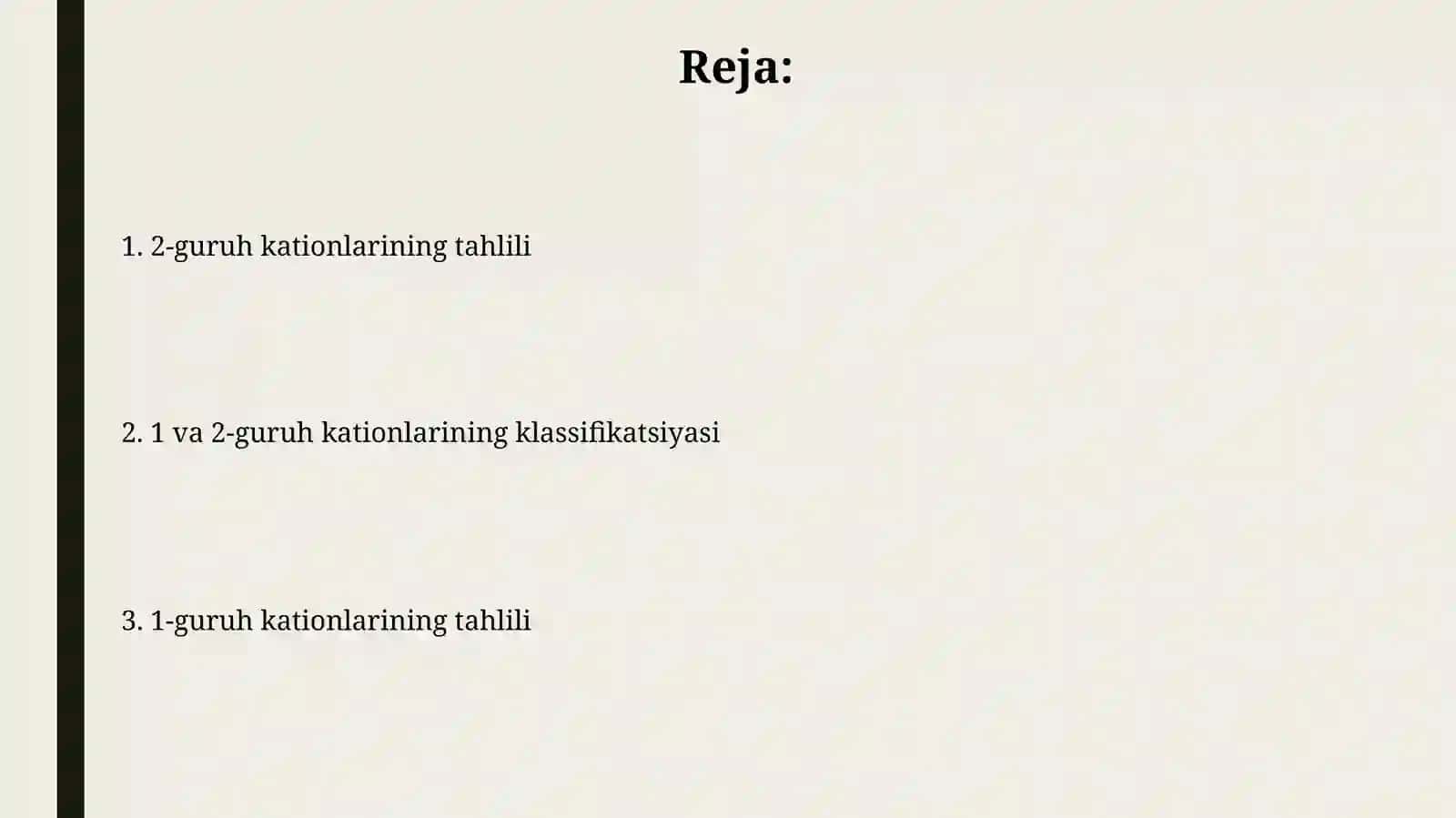 2-guruh kationlarining aniqlanishi 2