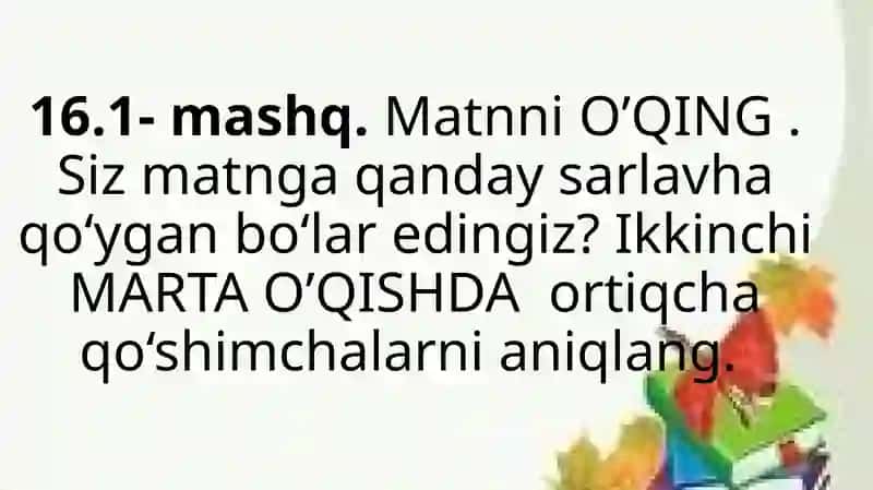 ORTIQCHA QO‘SHIMCHALAR 2