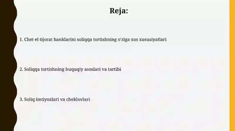 Chet el tijorat banklarini soliqqa tortishning o'ziga xos xususiyatlari 2