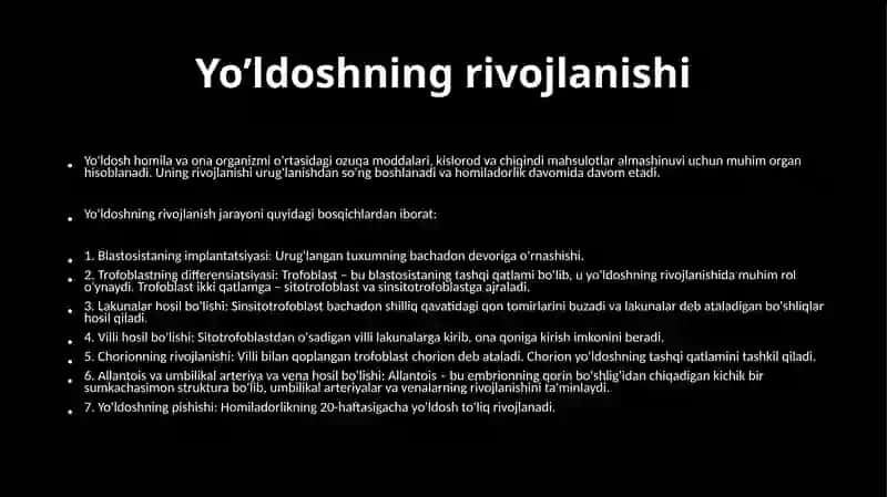 Yo'ldoshning rivojlanishi 2