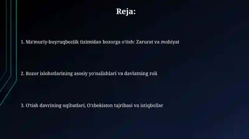 Ma‘muriy-buyruqbozliktizimidabozormunosabatlarigao‘tishdavrikonsepsiyasi 2