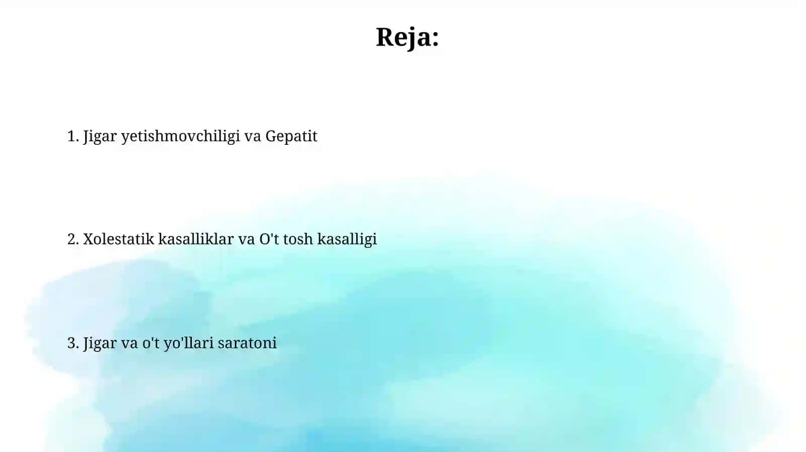 Jigar va ót yollari kasaliklari assosiy kilinik sindromlari 2