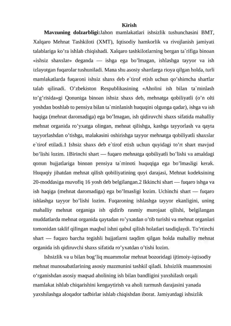 Rivojlangan mamlakatlarda ishsizlik darajasi dinamikasi va tahlili 2