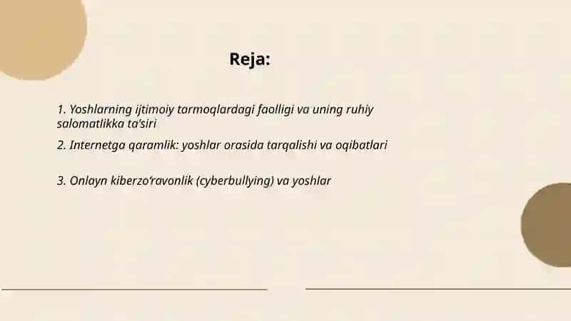 Yoshlarning Internetdagi faolligi va uning oqibatlari 2
