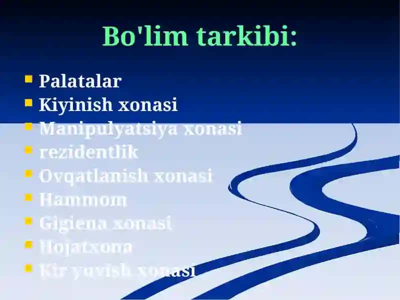 Jarrohlik boʻlimi ish tartibi 2