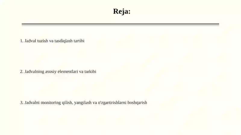 Taqvim rejasini tuzish va tasdiqlashtartibi 2