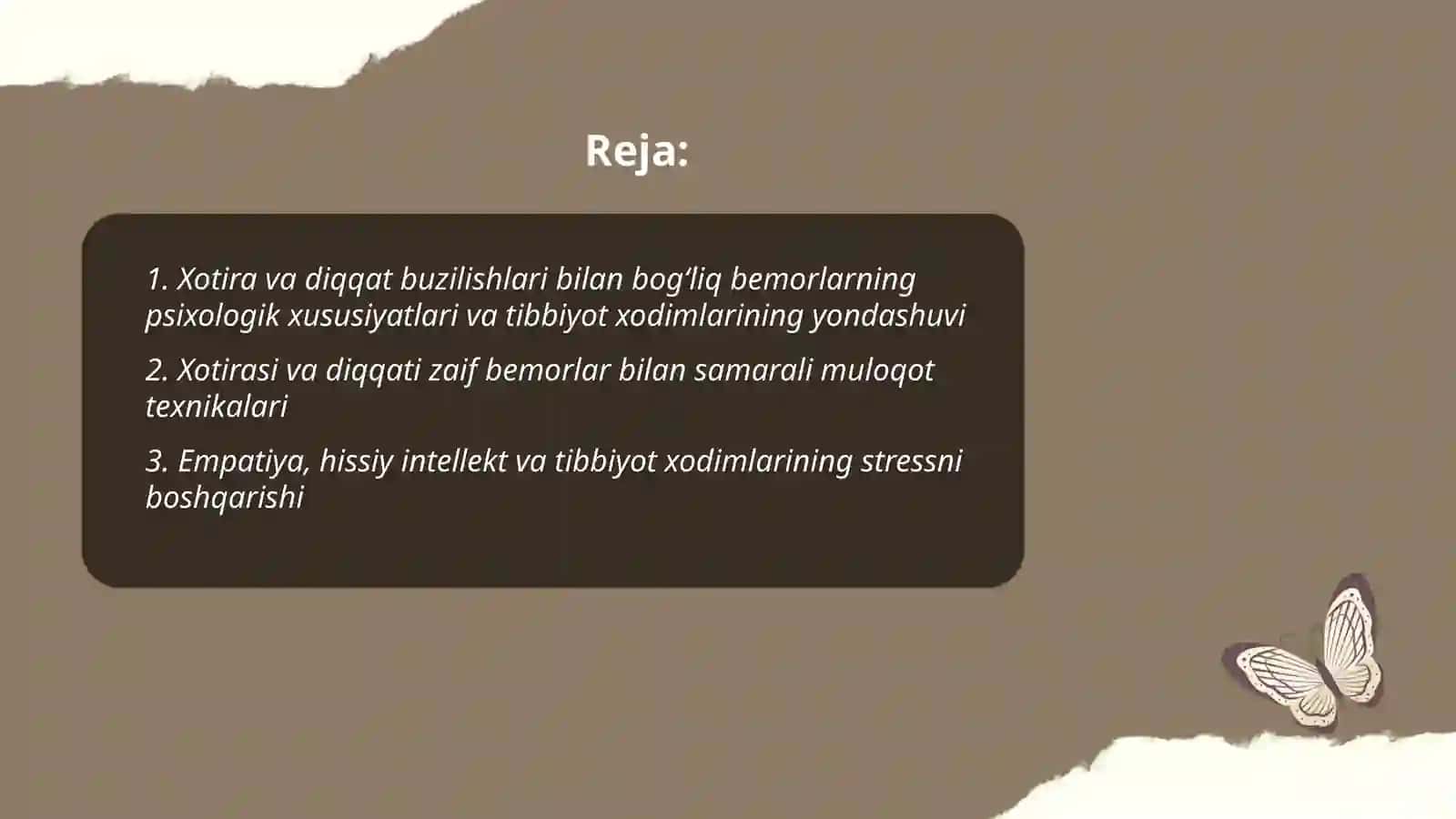 Xotirasi diqqati buzilgan bemorlarga tibbiy nisbatan tibbiyot xodimlarining munosabatda boʻlish psixalogiyasi 2