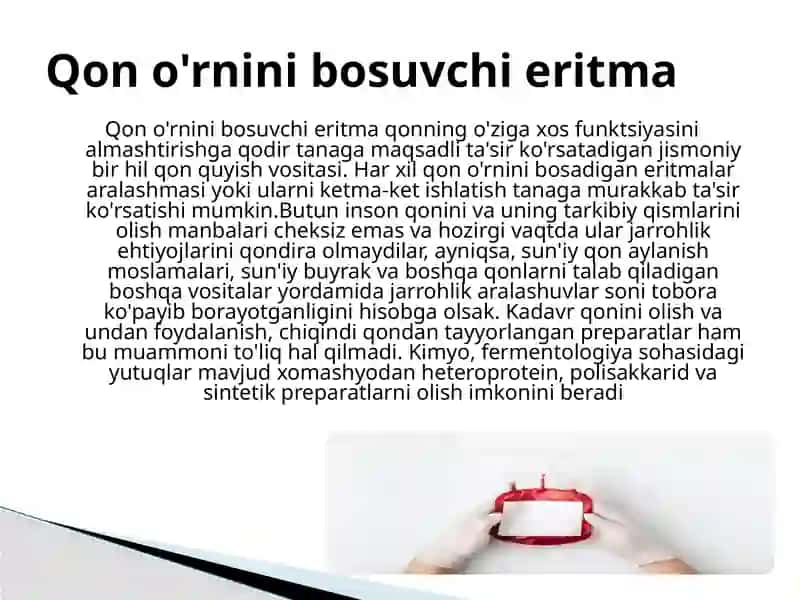 Qono’rninibosuvchisuyuqliklarvaularningtasnifiGemotransfuziya 2