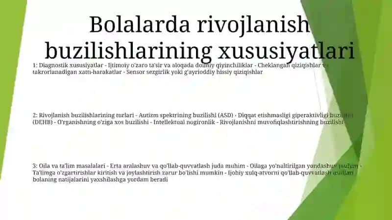 Psixologik A Pedagogik Kuzatishlar Va Bolalar Rivojlanishida Og'Ishlarni Korreksiyalash Usullari 2