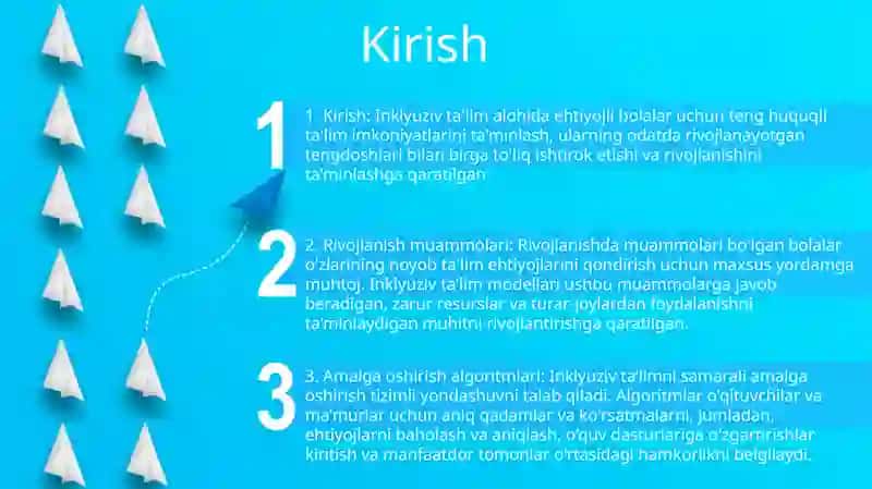 Rivojlanish Muammolari Bo'Lgan Bolalar Uchun Inklyuziv Ta'Limni Keng Ta'Limiy Amaliyotga Joriy Etish Algoritmlari 2