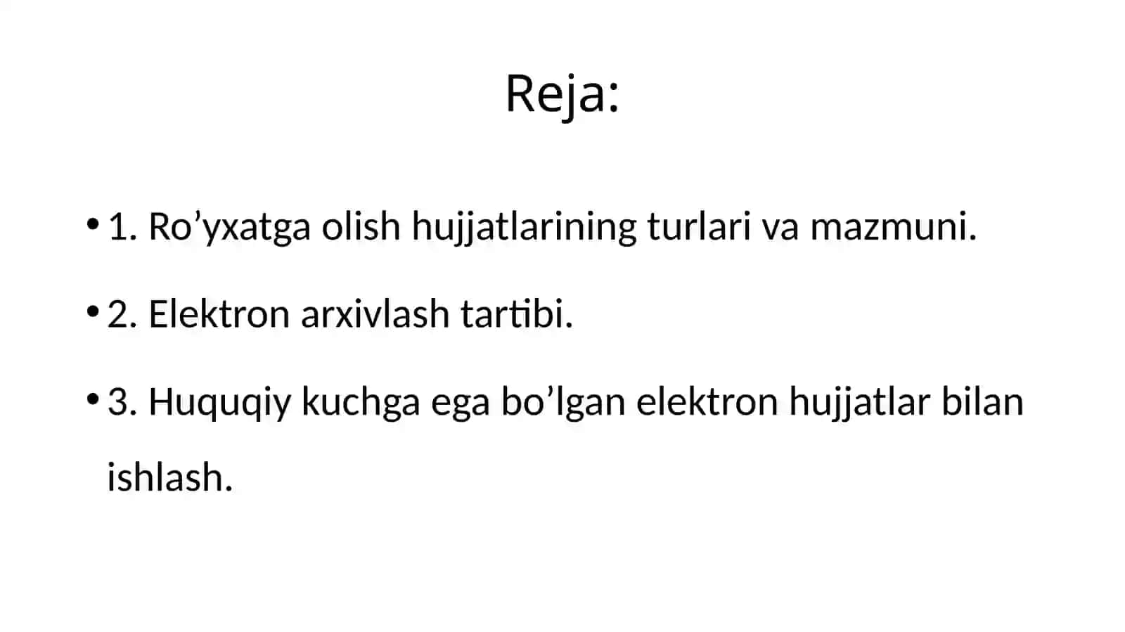 Ro’yxatga olish hujjatlari va elektron materiallarni tayyorlash 2