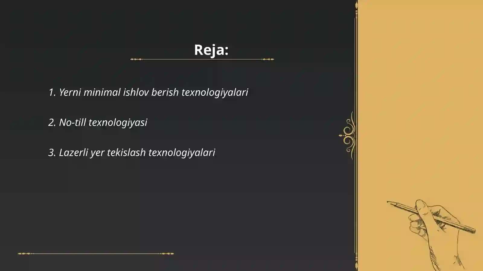 Yerni minimal ishlov berish texnologiyalari 2