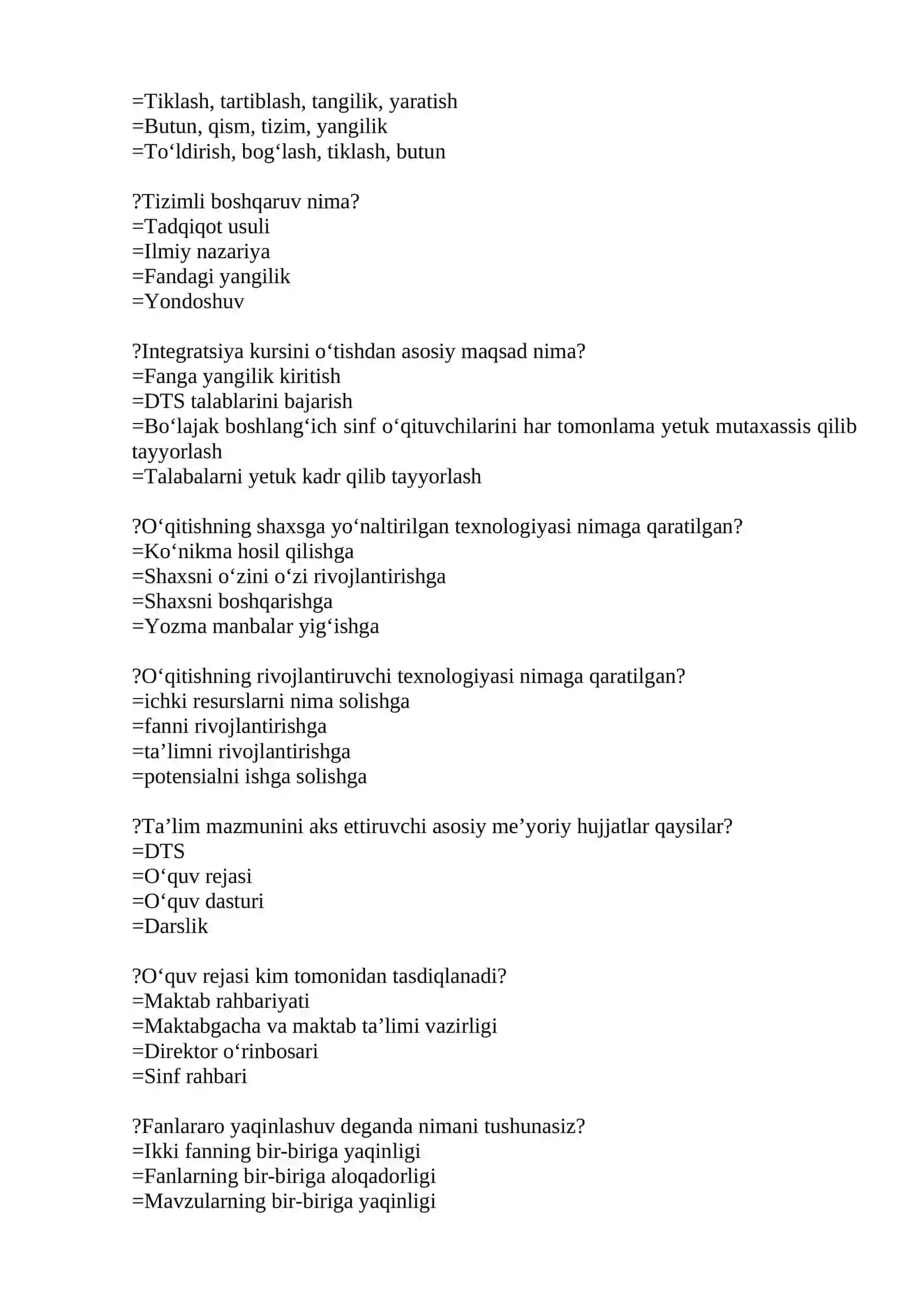 Pedagogik mahoratni oshirish yo‘llarini ko‘rsating 2