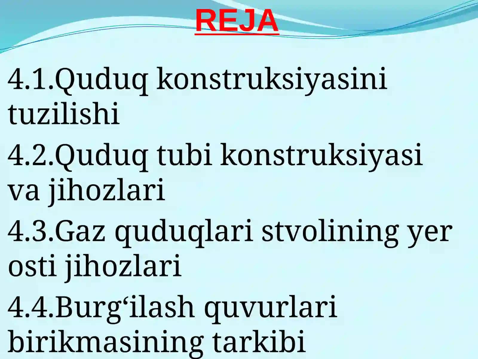 Neft va gaz quduqlariningjihozlari 2