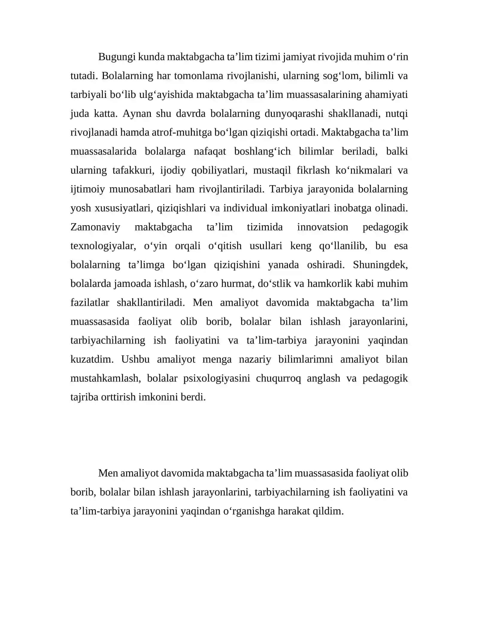 AMALIYOT HISOBOTI (YIG‘MA JILD) namuna 2