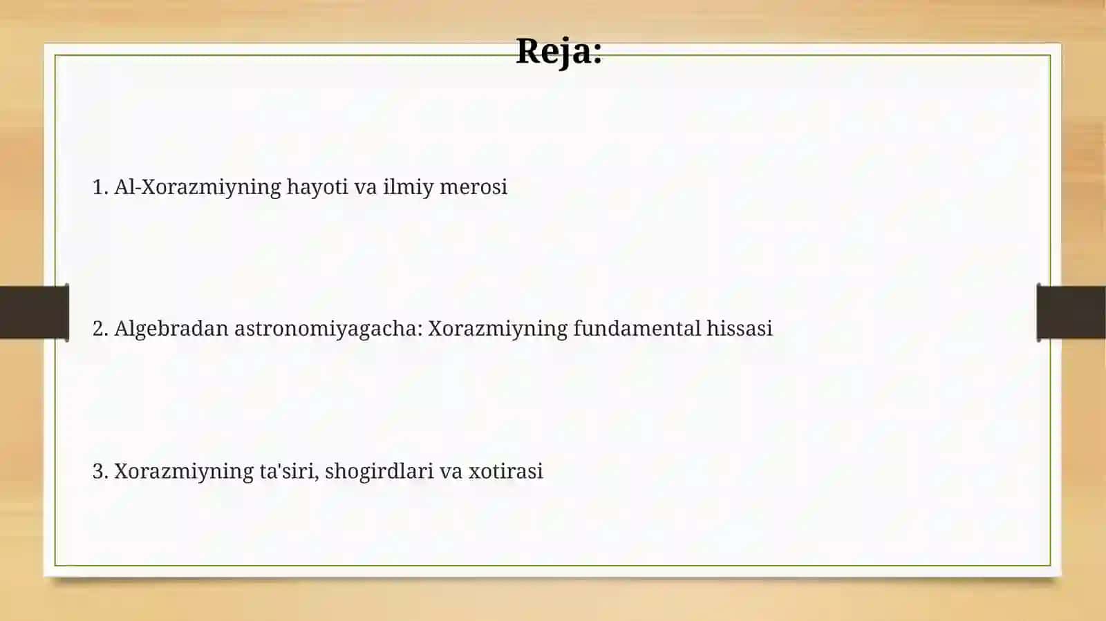 Muhammad Al-Xorazmiy hayoti va ijodi haqida 2