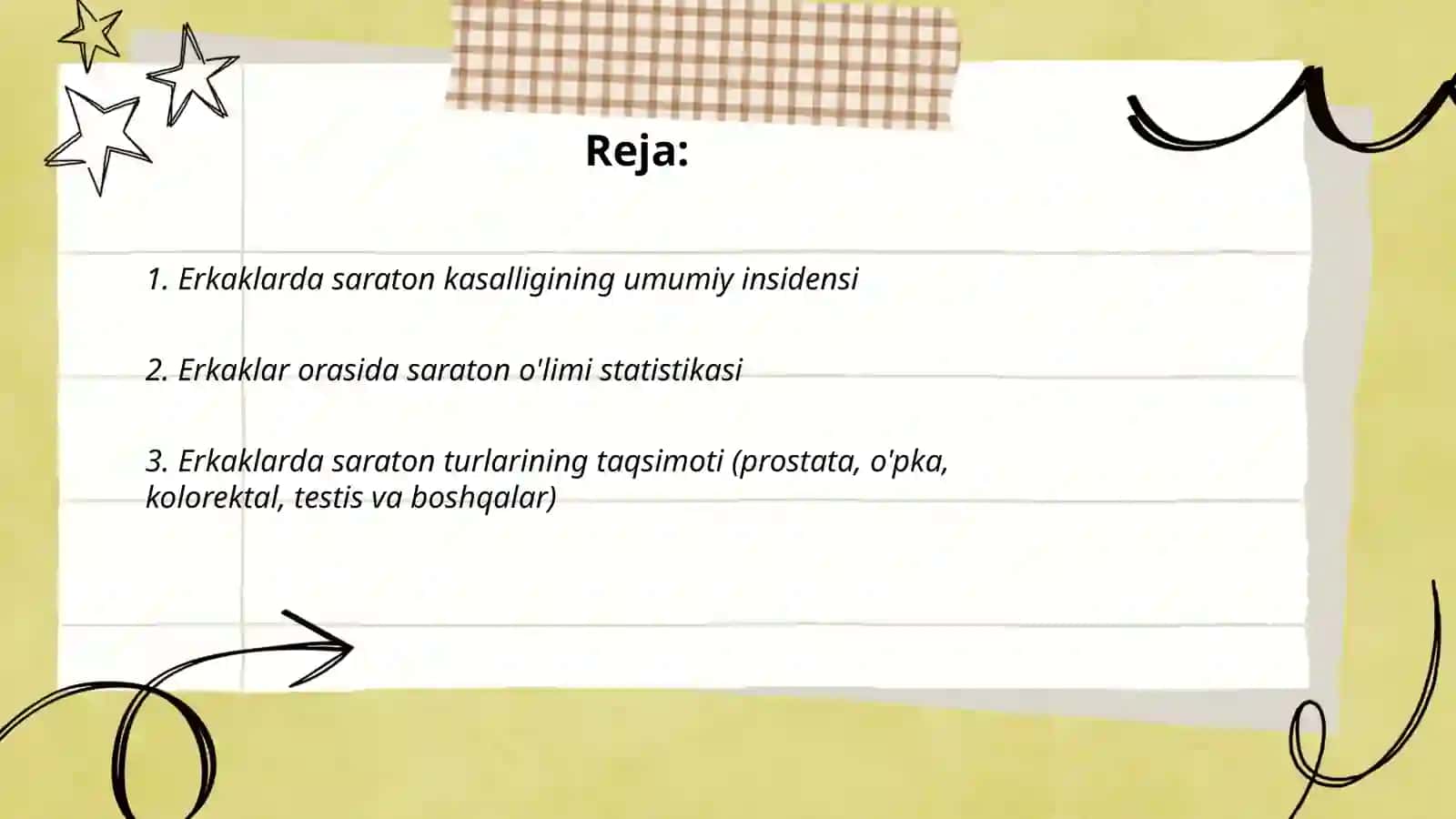 Erkaklar onkologiyasi statistikasi 2