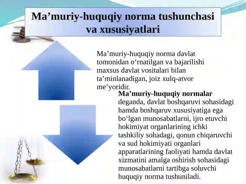 Ma’muriy-huquqiy normalar vaularning turlari 2
