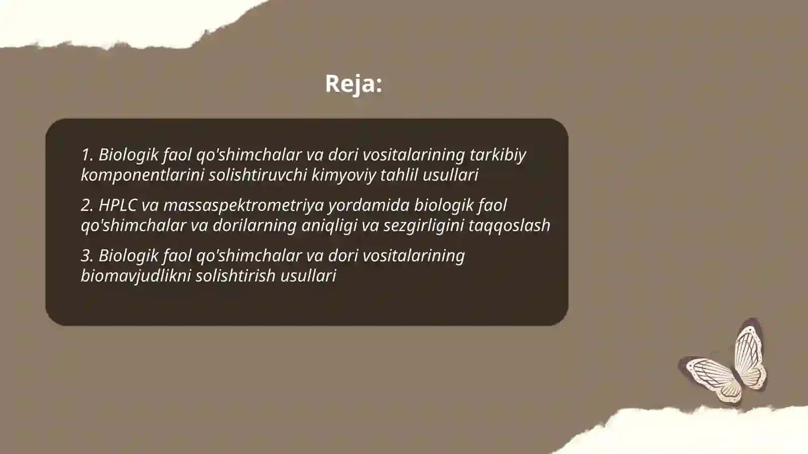 Biologik faol qo'shimchalar va dori vositalarining qiyosiy tahlili 2
