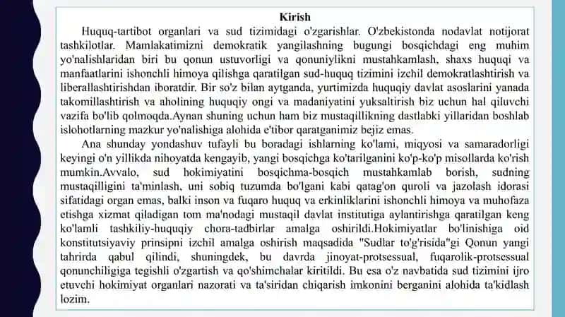 HUQUQ-TARTIBOT ORGANLARI VA SUD TIZIMIDAGI O‘ZGARISHLAR 2