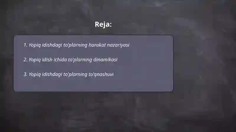 Yopiq idishdagi to'plarning harakatini simulyatsiya qiling 2