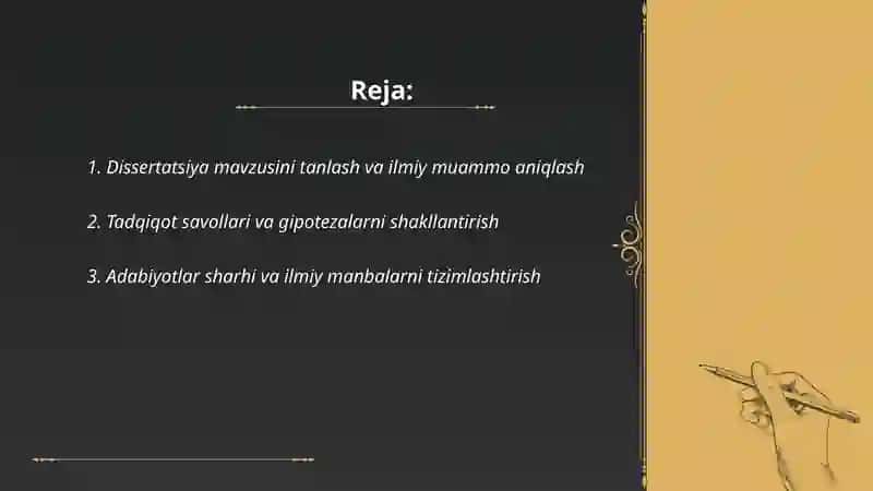 Dissertatsiya tayyorlash 2