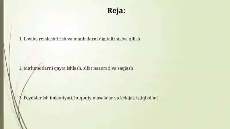 Tarixiy manbalar elektron shaklga o'g'irish jarayoni 2