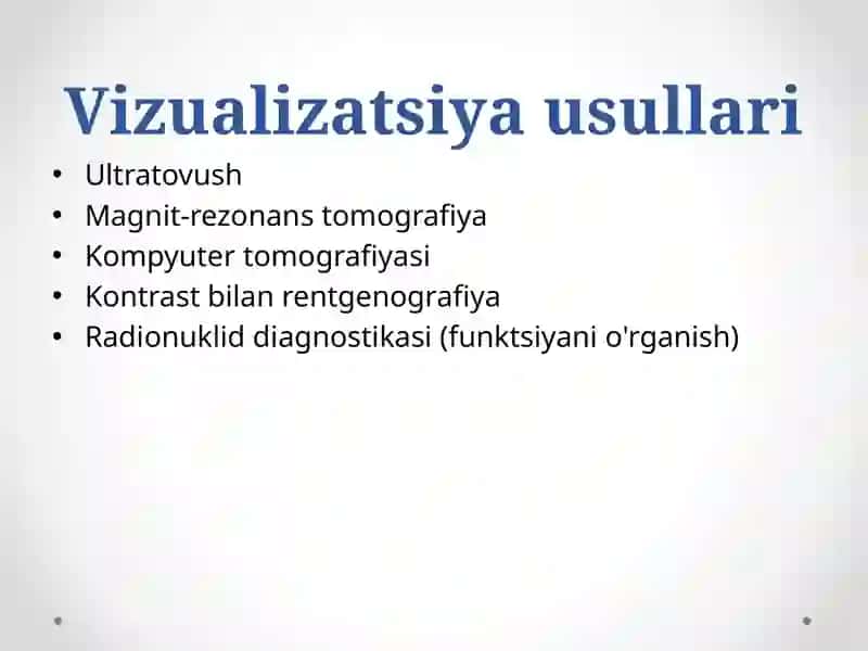 Gepatobiliartizim va oshqozon osti bezi kasalliklarining kompleks nur diagnostikasi 2