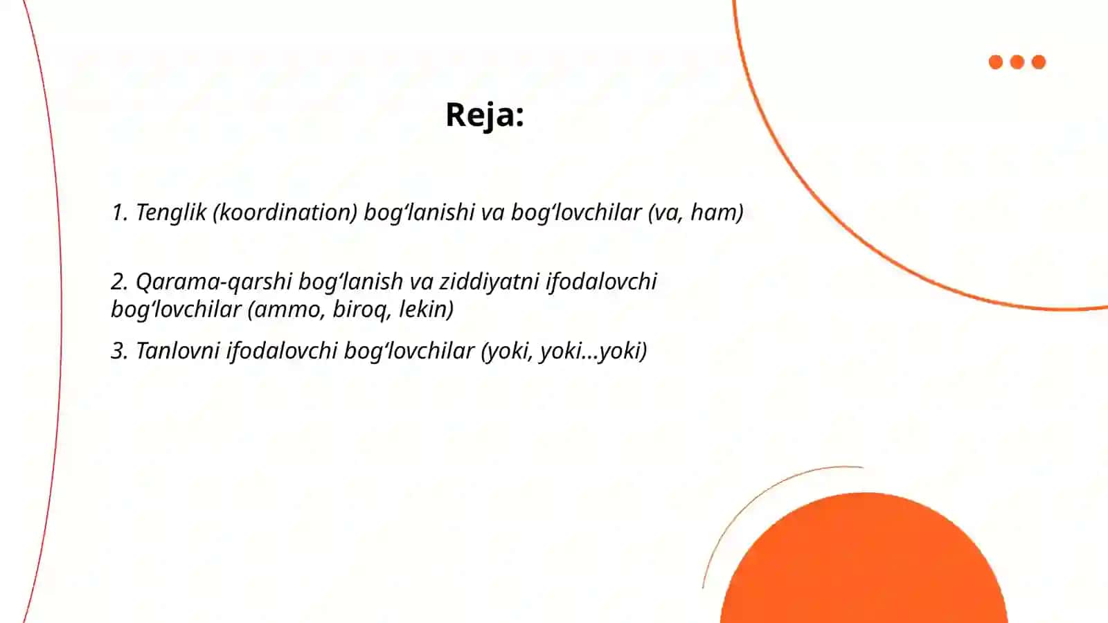 Murakkab qo‘shma gap qismlarini bog‘lanish usullari 2