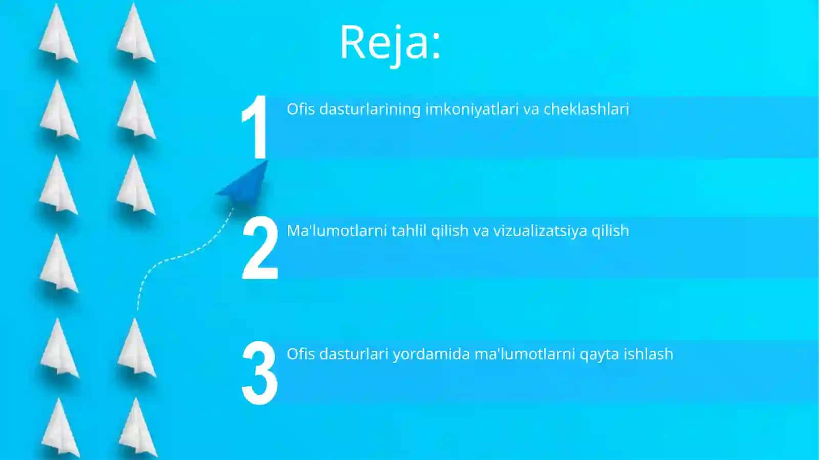 Ofis dasturlari yordamida maʼlumotlarni qayta ishlash 2