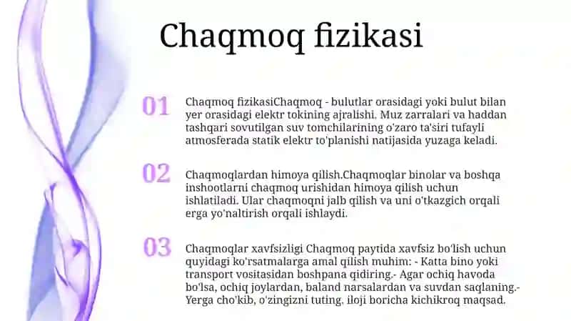 Chaqmoqdan Saqlanish Irimlari 2