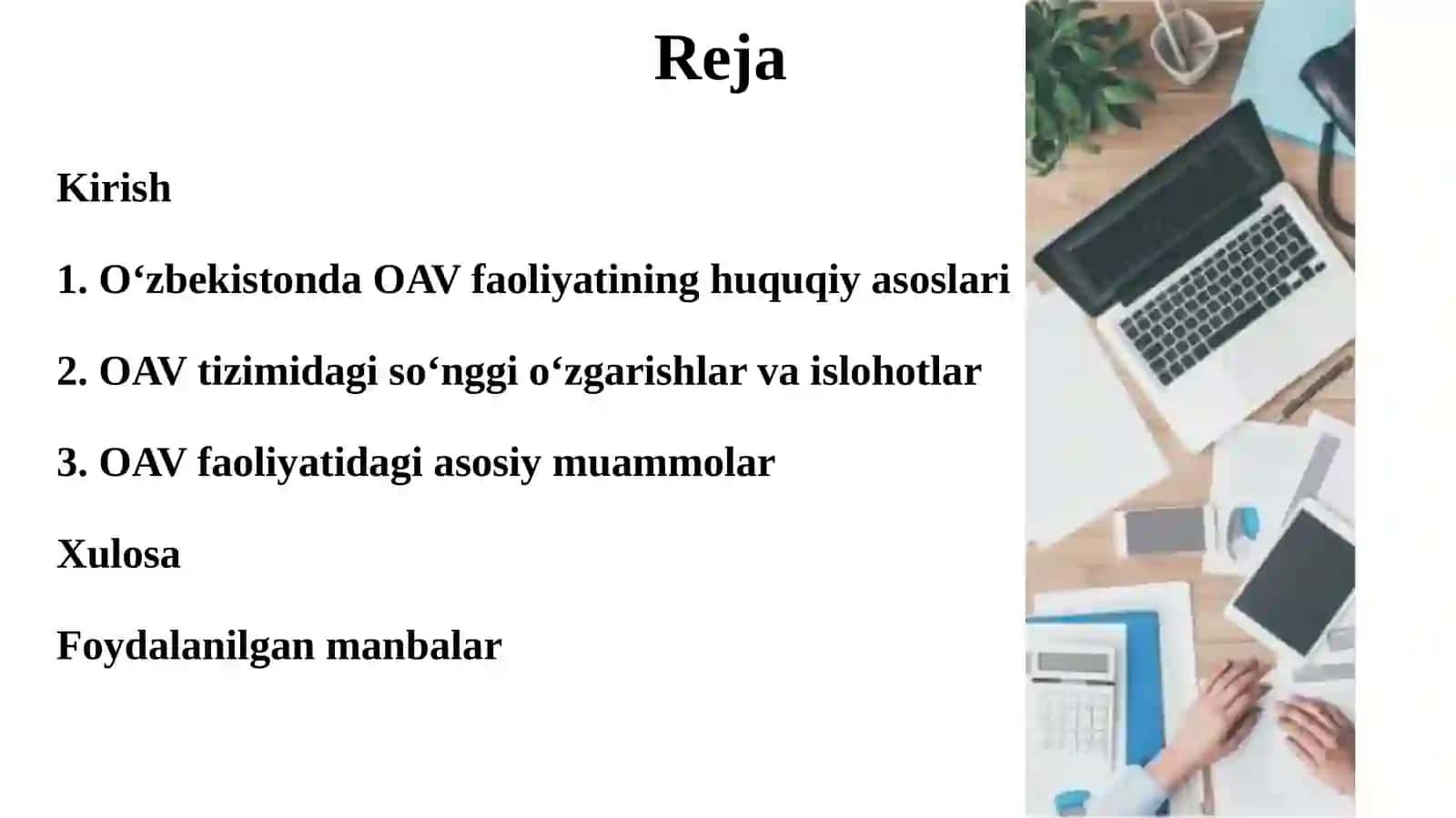 O‘zbekiston Respublikasida ommaviy axborot vositalarining faoliyati (o‘zgarishlar va muammolar) 2