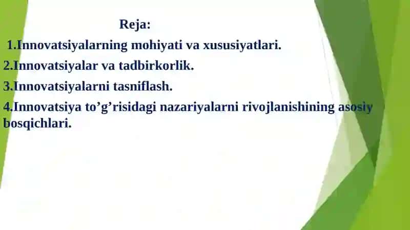 IQTISODIYOTDA INNOVATSIYON FAOLIYATNING O’ZIGA XOS XUSUSIYATLARI 2