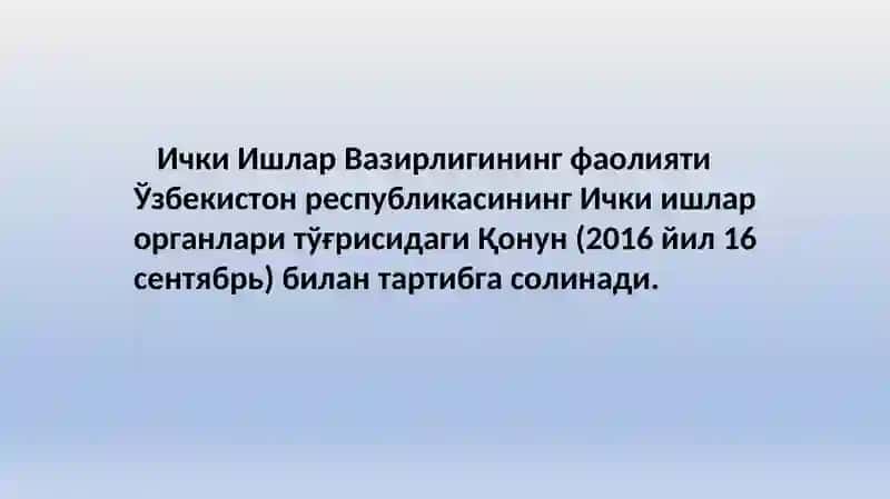 Ички ишлар ва хавфсизлик органлари 2
