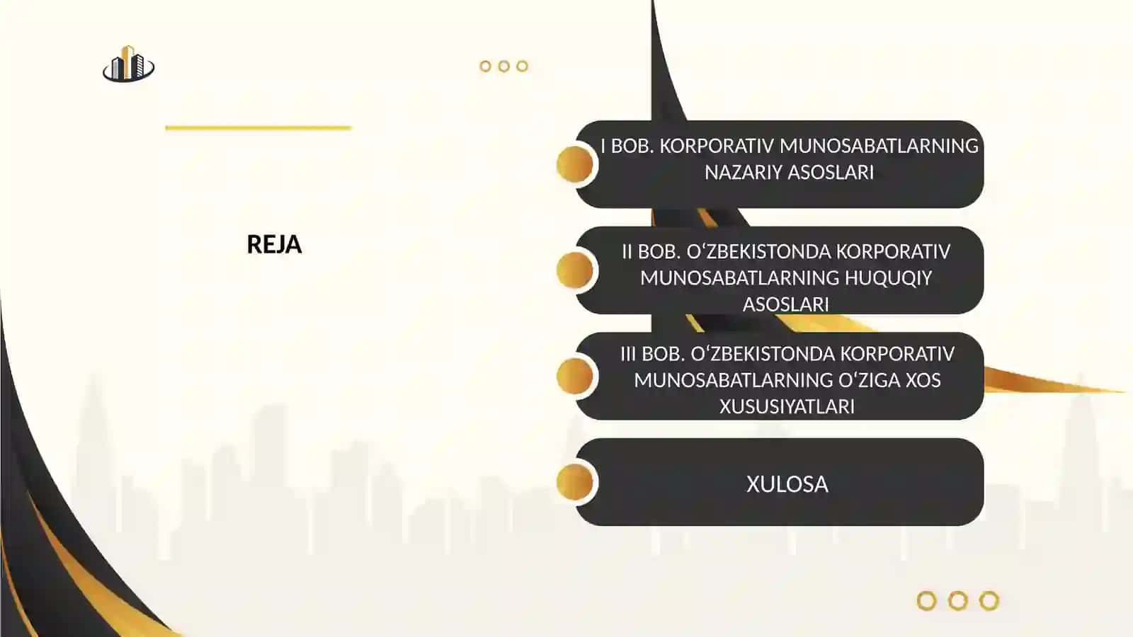 “O'zbekistonda korporativ munosabatlar oʻziga xos xususiyatlari” 2
