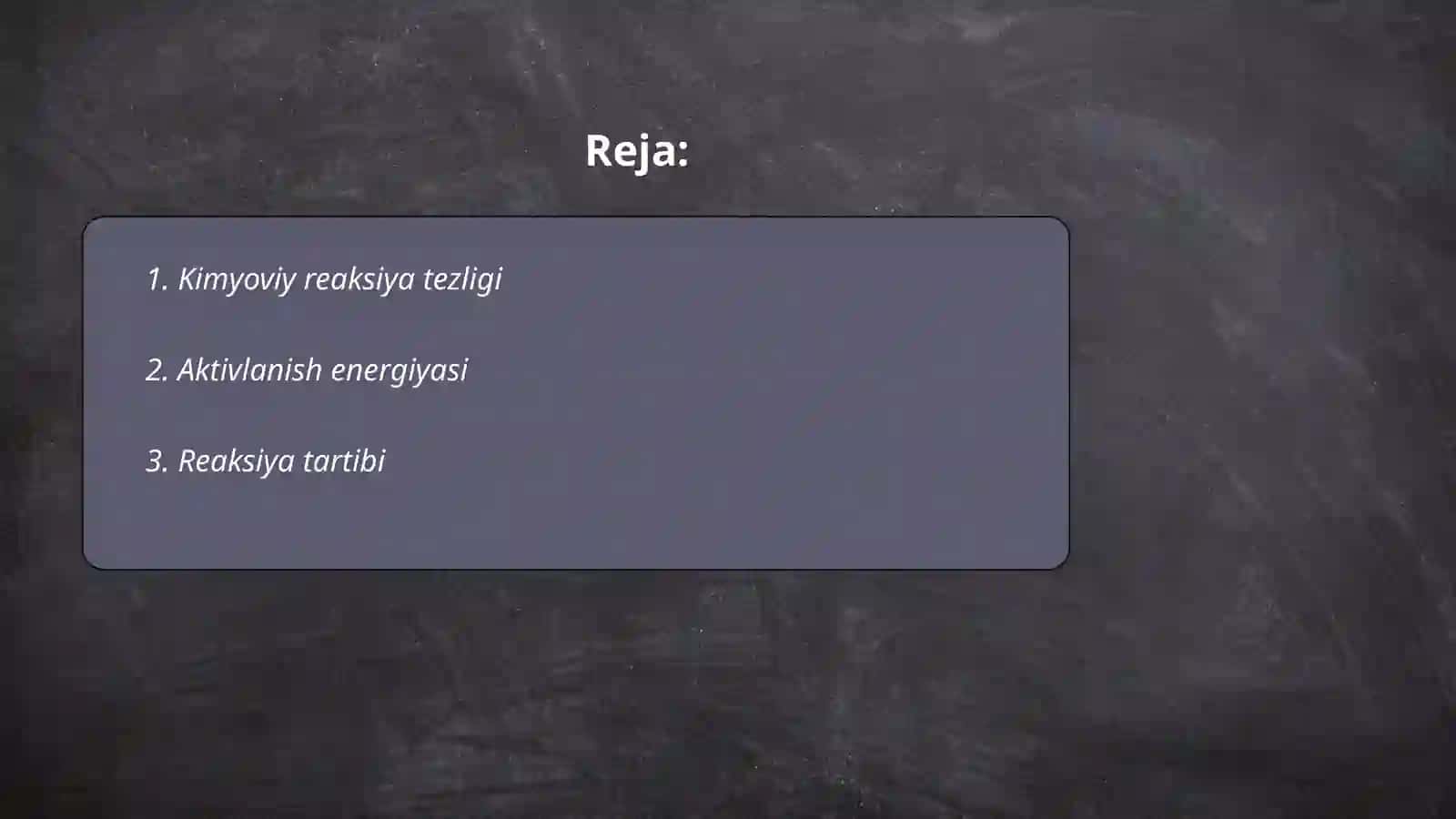 Kimyoviy texnologiya jarayonlarida reaksiya kinetikasi va termodinamika 2
