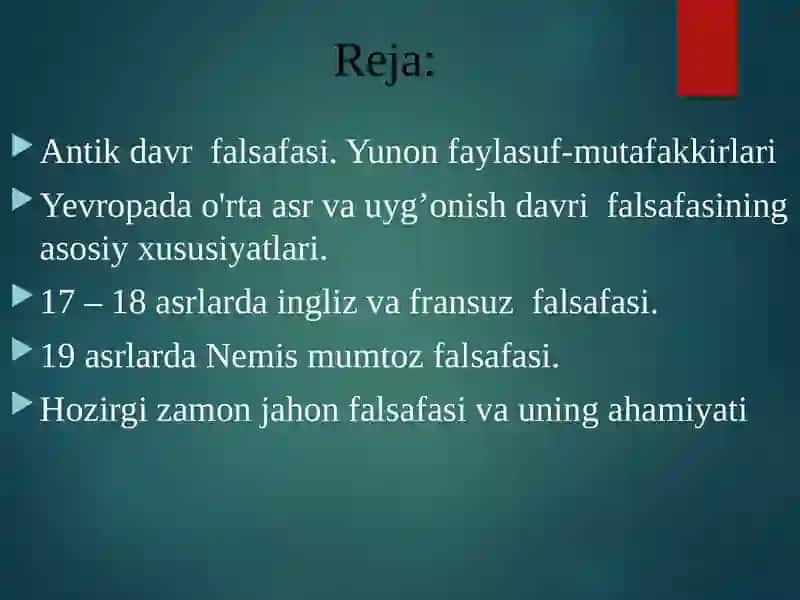 3-mavzu:G‘arb falsafasining ustuvor yo‘nalishlari va ularning fan taraqqiyotiga ta'siri 2
