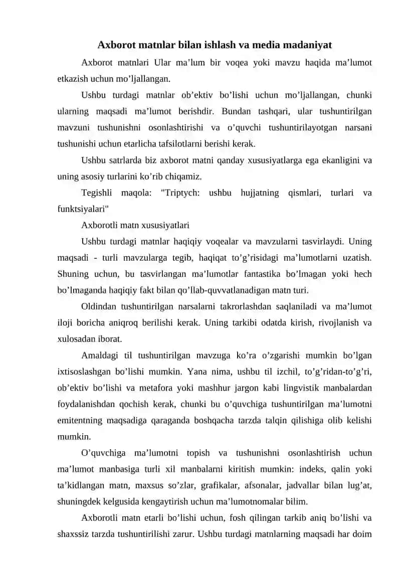 Media va axborot madaniyatining huquqiy asoslari 2