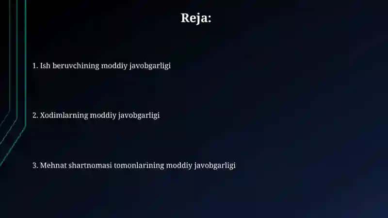 Ichki mehnat nizomlari va moddiy javobgarlik 2