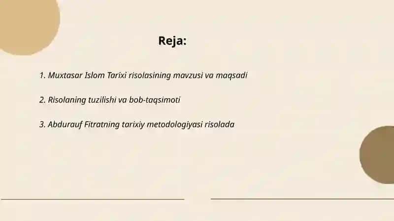 Muxtasar Islom Tarixi risolasi 2